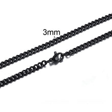 Load image into Gallery viewer, Skhek  CUBAN LINK 3 TO 7 MM  STAINLESS STEEL NECKLACE FOR MEN CHOKER JEWELRY