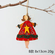 Load image into Gallery viewer, Christmas Gift Christmas Angel Pendants Xmas Tree Decorations Navidad Kids Gifts New Year 2022 Christmas Decorations for Home DIY Wooden Craft