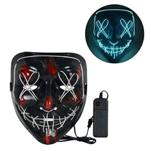 Load image into Gallery viewer, SKHEK Halloween Cosmask Halloween Party Led Mask Masque Masquerade Neon Light Glow In The Dark Mascara Horror Glowing Masks Costume Supplies