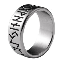 Load image into Gallery viewer, Skhek Dropshipping Stainless steel Odin Norse Viking Amulet Rune MEN Ring Fashion Words RETRO Rings Jewelry Party Gift For Man OSR642