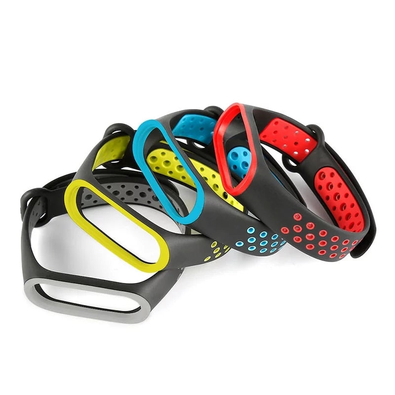 Christmas Gift Silicone Strap For XiaoMi Mi Band 3 4 5 Breathable Sport Wristband For XiaoMi Mi Band3 Bracelet replacement band Mi Band 6 strap