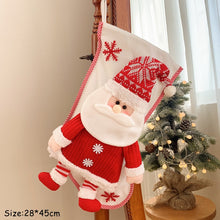 Load image into Gallery viewer, Christmas Gift Navidad 2021 Christmas Stockings Red Santa Sacks 2022 New Year Gift Candy Bag Christmas Decorations for Home Xmas Tree Noel Deco