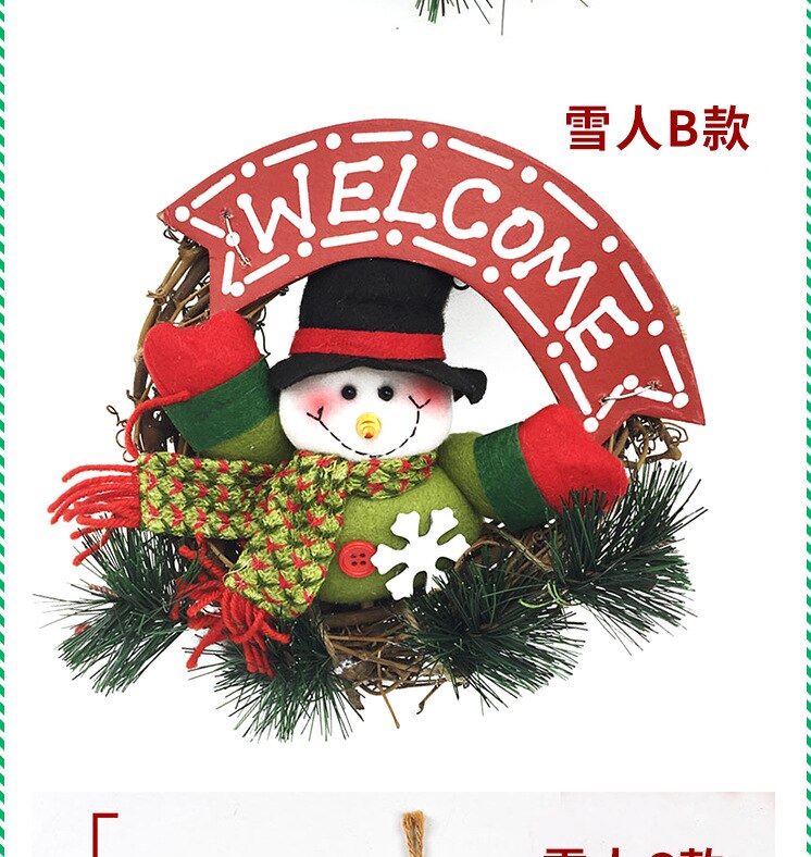 Christmas Thief Wreath Xmas Door Garlands Oranments Noel Gifts Merry Christmas Decor For Home 2021 Kids Naviidad Supplies