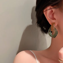 Load image into Gallery viewer, SKHEK 2022 Colorful Transparent Clear Resin Acrylic Water Drop Earrings Geometric Hollow Drop Earrings For Women Girls Jewelry