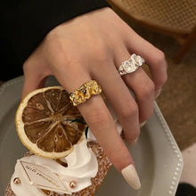 Load image into Gallery viewer, Skhek 2022 new trend hip-hop fashion ring female ins wind irregular tin foil open ring