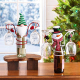Tiger New Year Gifts Wine Bottle Glass Holders Christmas Decor Theme Organizer Rack Desktop For Home Snowman Xmas Gifts Creative