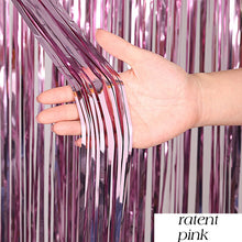 Load image into Gallery viewer, Skhek Graduation Party Top Matte Birthday Party Decoration Backdrop Foil Tassel Fringe Curtain Kids Adult Photo Booth Baby Shower Wedding Matte Drape