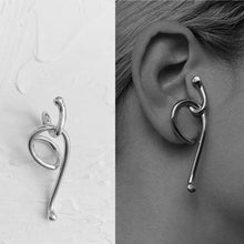 Load image into Gallery viewer, SKHEK 2022 Punk Metal Ear Cuff Earrings Geometric Irregular Hollow Ear Bone Clip Without Piercing For Women Girls Jewelry Gift