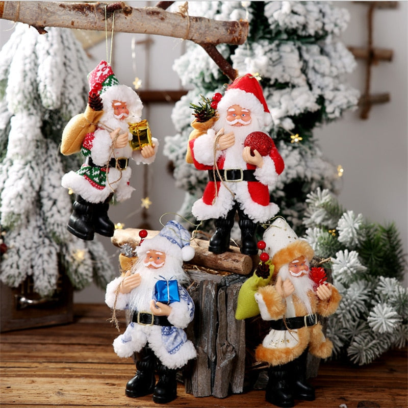 High-quality Santa Claus Pendant Christmas Tree Window Home Furnishing Counter Decoration Children New Year Gift DIY Cheap