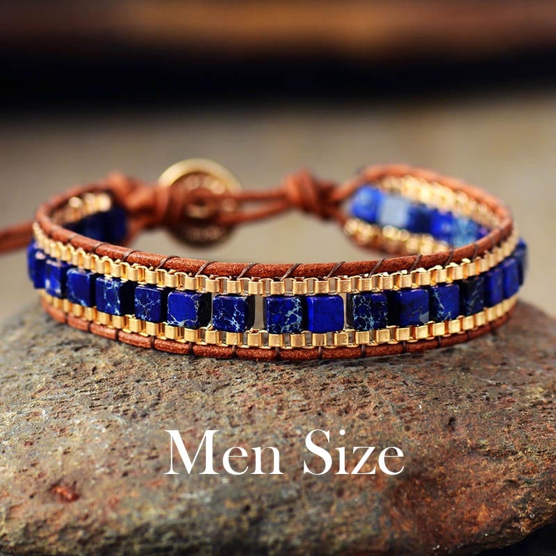 Skhek New Women Wrap Bracelets Turquise Stones Gold Chain Woven Wrap Bracelet Bohemian Statement Jewelry Dropship