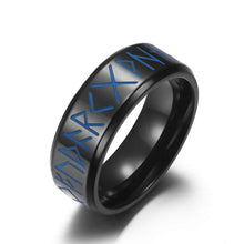 Load image into Gallery viewer, Skhek Dropshipping Stainless steel Odin Norse Viking Amulet Rune MEN Ring Fashion Words RETRO Rings Jewelry Party Gift For Man OSR642