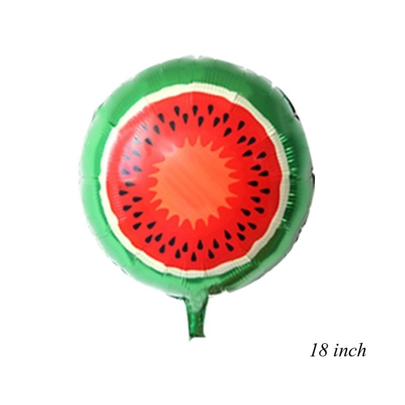 1Set Watermelon Party Balloon Kit Cake Topper Banner Summer Pool Decoration One Birthday Kids DIY Gift Baby Shower Supplies