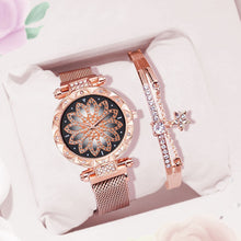 Load image into Gallery viewer, Christmas Gift Luxury Rose Gold Women Watches 2020 New Fashion Ladies Dress Clock Mesh Steel Waterproof Female Starry Sky Wristwatch Gift Lady