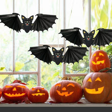 Load image into Gallery viewer, SKHEK Halloween 1/2Pcs Halloween Paper Bat Hanging Ornament Props For Halloween Decoration Festival Party Bar Haunted House Decor Indoor Outdoor