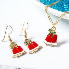 Load image into Gallery viewer, Christmas Gift Christmas Mistletoe Tree Bell Snowman Stocking Earring Necklace Women Xmas Party Decor Jewelry Set Dress Accessory Gift