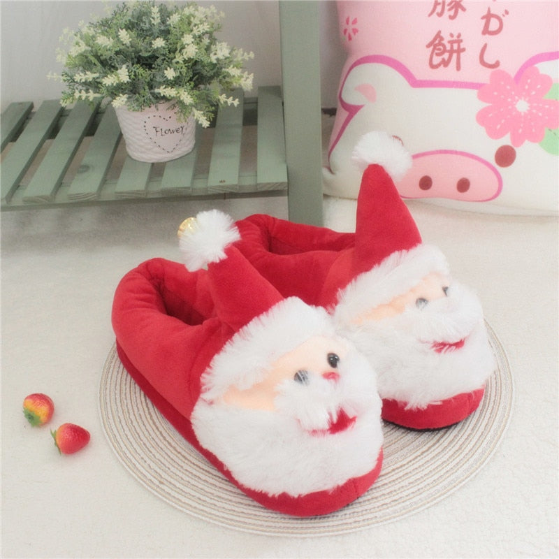 New Lovers Home Furnishing Warm Santa Claus Cotton Slippers Christmas Gifts Home Slippers for Men Christmas Shoes