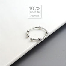 Load image into Gallery viewer, Christmas Gift New High Quality Popular Simple Delicate Ball Bead 925 Sterling Silver Not Allergic Personality Women Opening Rings SR584