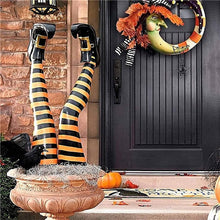 Load image into Gallery viewer, SKHEK 1 Pair Halloween Evil Witch Legs Props Upside Down Wizard Feet With Boot Stake Ornament Decoration For Front Yard Lawn Dropship