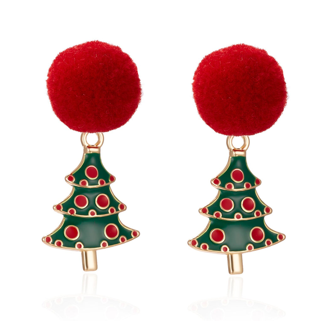 Christmas Gift Fashion Women's Christmas Earrings Santa Claus Xmas Tree Sweater Ball Drop Earrings For Girls Merry Christmas Jewelry Gifts