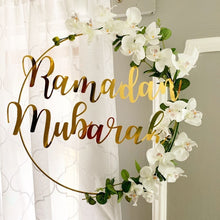 Load image into Gallery viewer, New Eid Mubarak Ramadan Kareem Decoration Moon Star DIY Pendant Hanging Artificial Flower Wreath Holiday Party Decoration