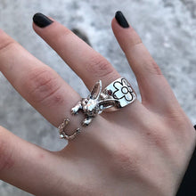Load image into Gallery viewer, Skhek Vintage Chic Rabbit Animal Knuckle Rings for Women Girls Charm Gothic Punk Frog Cat Octopus Opening Finger Rings Fashion Jewelry