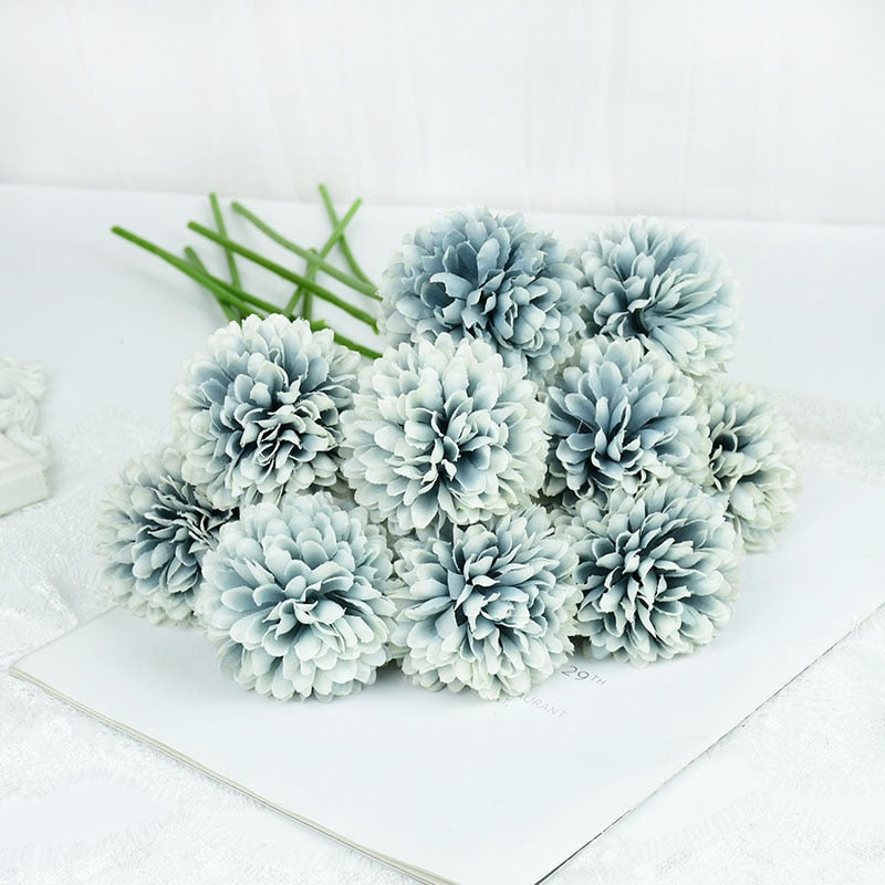 3/5pcs Silk Dandelion Flower Ball Bouquet Fake Artificial Flowers for Home Garden Wedding Decoration DIY Craft Wreath Christmas
