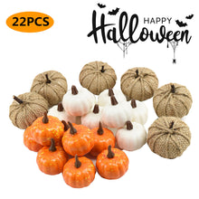 Load image into Gallery viewer, Christmas Gift 7Pcs/set Artificial Pumpkin Mold Artificial White Yellow Pumpkin Ornament Halloween Thanksgiving Home Table Decorations