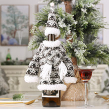 Load image into Gallery viewer, Hot Sale Christmas Decoration Set Knitted Scarf Hooded Clothes Wine Bottle Set Party Restaurant Table Wine Bottle Bag DIY Cheap