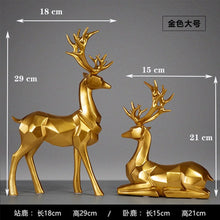 Load image into Gallery viewer, Animals Sculpture Geometry Deer Figurines Home Decoration Accessories for Living Room Decoration Tabletop Christmas Decorations
