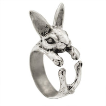 Load image into Gallery viewer, Skhek Vintage Chic Rabbit Animal Knuckle Rings for Women Girls Charm Gothic Punk Frog Cat Octopus Opening Finger Rings Fashion Jewelry