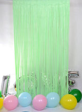 Load image into Gallery viewer, 2-3m Color Macaron Fringe Tinsel Curtain Wedding Birthday Party Backdrop Curtains Baby Shower Photo Booth Wall Drapes Decoration
