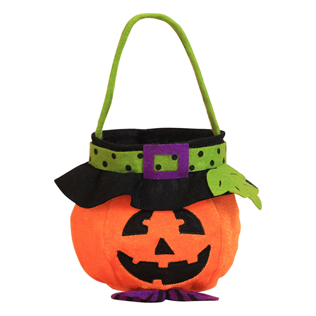 SKHEK New Halloween Loot Party Kids Pumpkin Trick Or Treat Tote Bags Candy Bag Halloween Candy Storage Bucket Portable Gift Basket