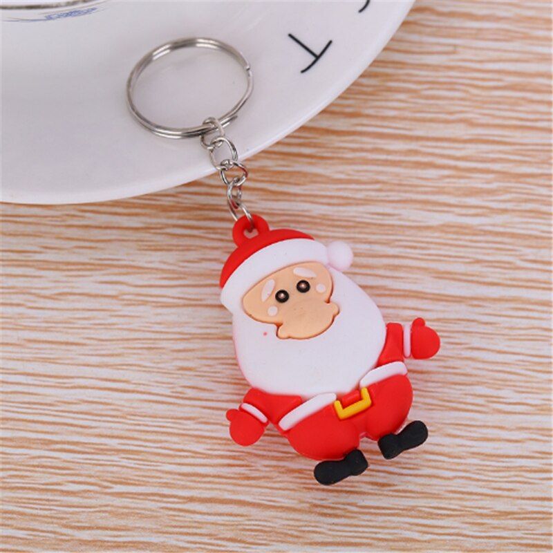 Christmas Gift Christmas Gift Soft Santa Claus/Elk/Snowman/Christmas Tree Keychain Pendant Christmas Decoration 2021 New Year Decoration Noel