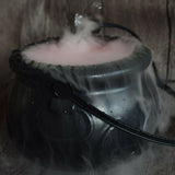 SKHEK Halloween Witch Pot Smoke Machine Fog Maker Water Fountain Fogger Color Changing Fog Machine Party Prop Halloween Decoration