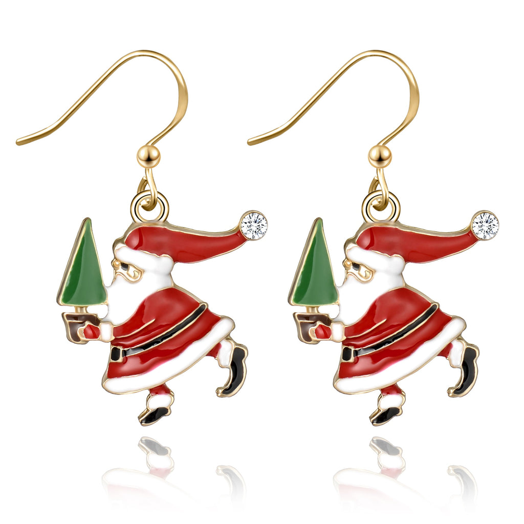 Christmas Santa Ear Studs Christms Women Jewelry Piercing Stud Earring Women Merry Christmas Decor Girl Friend Xmas Gift Natol