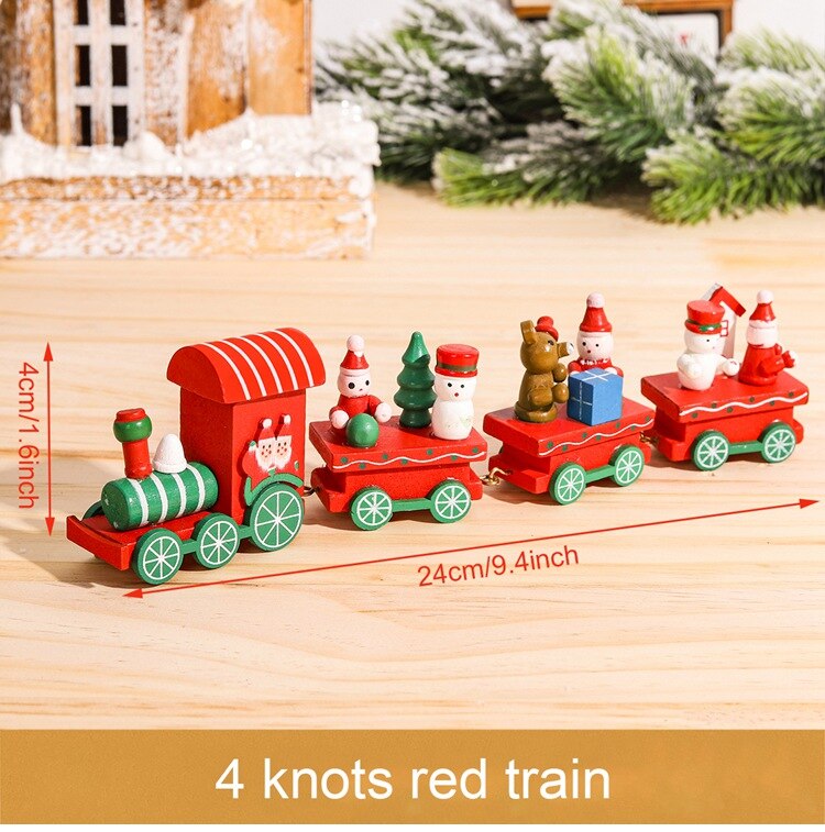 Christmas Gift Christmas Train Merry Christmas Decorations For Home 2021 Cristmas Wooden Ornament Xmas Navidad Noel Gifts New Year 2022