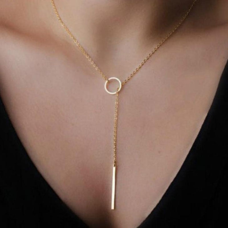 Gold Chain Round Coin Pendant Necklace for Women layered Link Chains Choker Necklaces collar mujer Minimalist Jewelry 2022