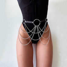 Load image into Gallery viewer, Layered Leather Belt With Chains Body Harness Sexy Waist Goth Accessories Strap Adjustable Festival Girls Jewelry