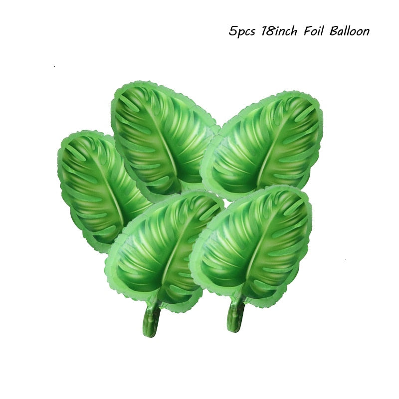 Jungle Party Palm Leaf Balloon Birthday Party Supplies Supply Tropical Summer Safari Party Decoration Hawaiian Party Decoration