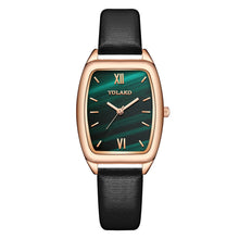Load image into Gallery viewer, Christmas Gift European American Style Women Watch Female Multicolor barrel-Shaped Niche Ladies Watch Leather belt Small Green Watch Female