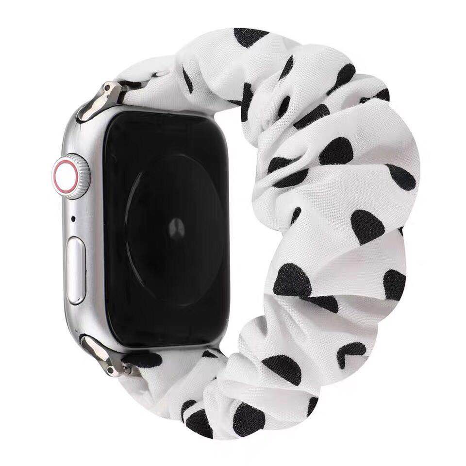 Christmas Gift Nylon elastic Bracelet For Apple watch 38mm 42mm 40mm 44mm Women elastic hair ring Strap For iwatch series 6 5 4 3 SE watch band