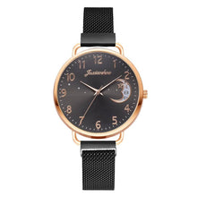 Load image into Gallery viewer, Christmas Gift Luxury Watch For Women Rose Gold Mesh Strap Women&#39;s Fashion Watches Simple Numbers Dial Luxury Quartz Clock Wristwatches reloj
