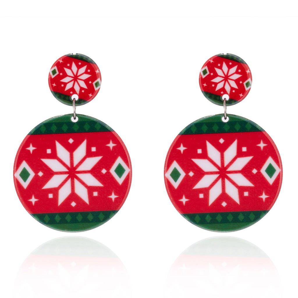 Christmas Gift New Merry Christmas Drop Earrings For Women Snowflake Christmas Tree Snowman Santa Claus Earrings Girls Festival Party Jewelry