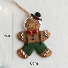 Load image into Gallery viewer, Christmas resin gingerbread man pendant Christmas tree decoration Home Decor  Christmas Ornaments  Room Decor Natal Decoração