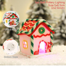 Load image into Gallery viewer, Christmas Gift Soft Pottery Cottage Lights Christmas Decoration For Home Merry Christmas Ornaments 2021 Xmas Navidad Natal Gifts New Year 2022