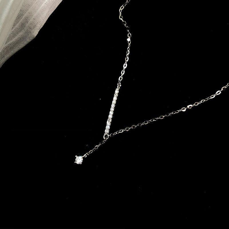 Fashion 925 Sterling Silver Geometric Strip Choker Necklace Collar Short Clavicle Chain For Women Fine Jewelry Accessories