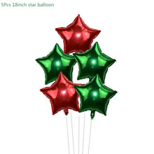 Load image into Gallery viewer, 5Pcs/set Cartoon Santa Claus Snowman Foil Balloons Christmas Party Decorations Party Balloons Inflatable Helium Balloon Kids Toy