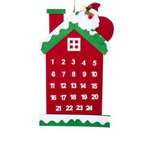 Load image into Gallery viewer, Red Felt Calendar Christmas Tree Santa Claus House Xmas Tree Children&#39;s Naviidad DIY Gifts Noel Oranments Natall Pendants Suppli