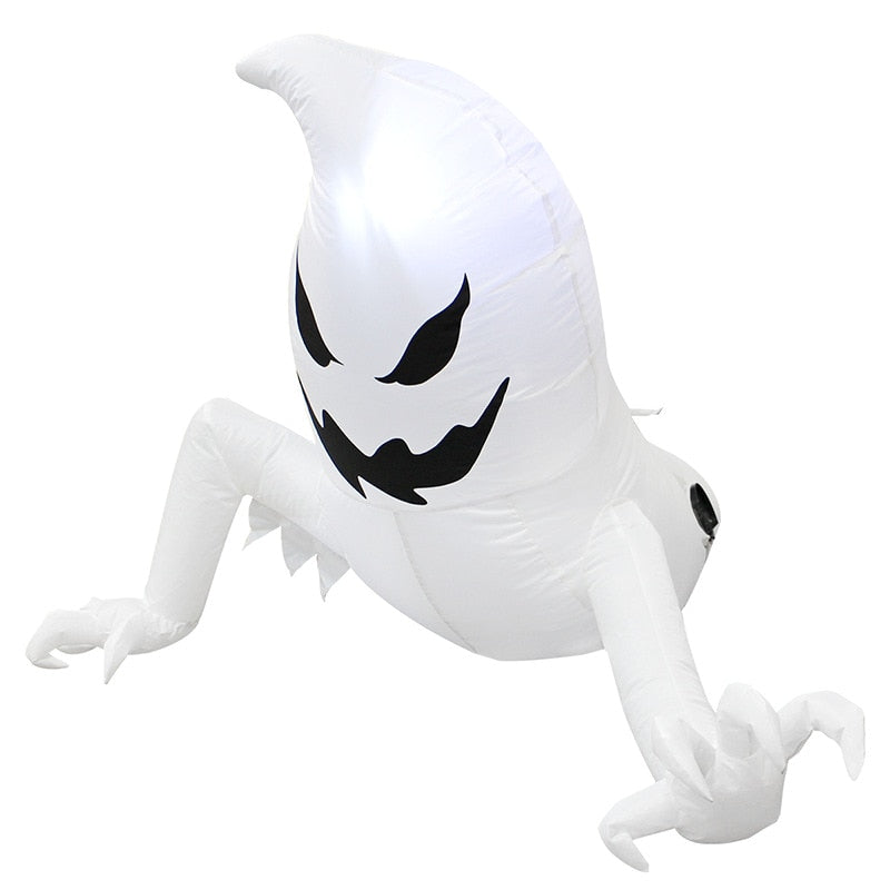 SKHEK Halloween Inflatable Ghost Elf Courtyard Lawn Festival Party Decoration Gifts Indoor Outdoor With LED Lights Inflatable Toys