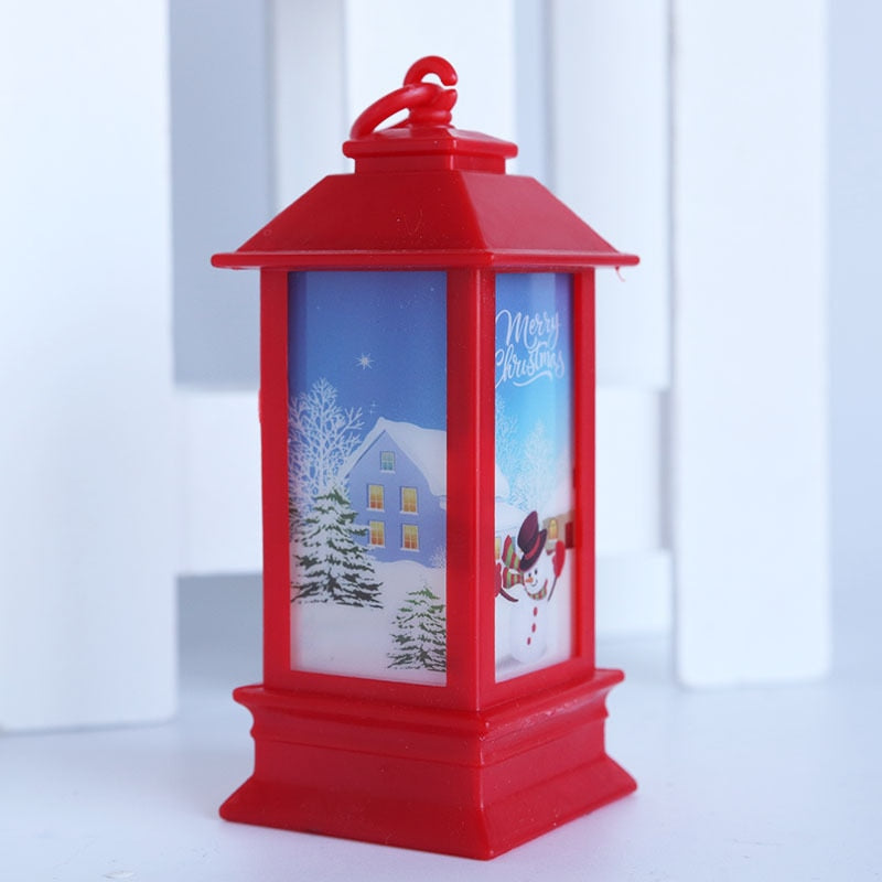Skhek Santa Claus Snowman Lantern Light Merry Christmas Decor For Home Christmas Tree Ornament Xmas Gifts Navidad 2021 New Year 2022